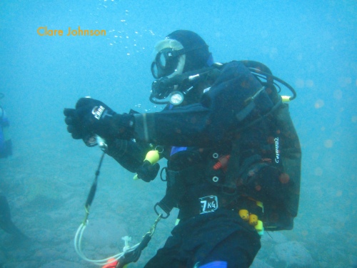Drysuit diving in the Atlantic